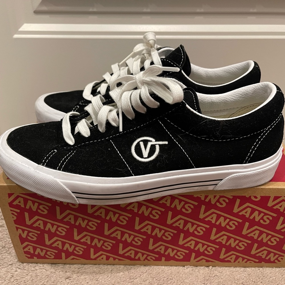 Black Vans — worn once!